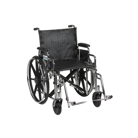 DRIVE MEDICAL Sentra Extra Heavy Duty Wheelchair - 20" Seat std20dda-sf